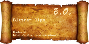 Bittner Olga névjegykártya